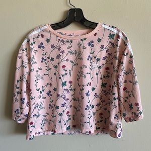 Adidas floral crop top